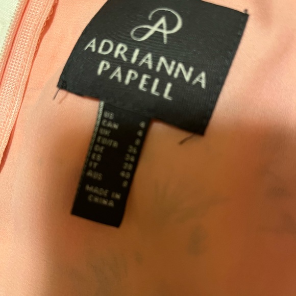 ADRIANNA PAPELL PINK Floral Dress Sz 4 **NO BELT** - Picture 7 of 7